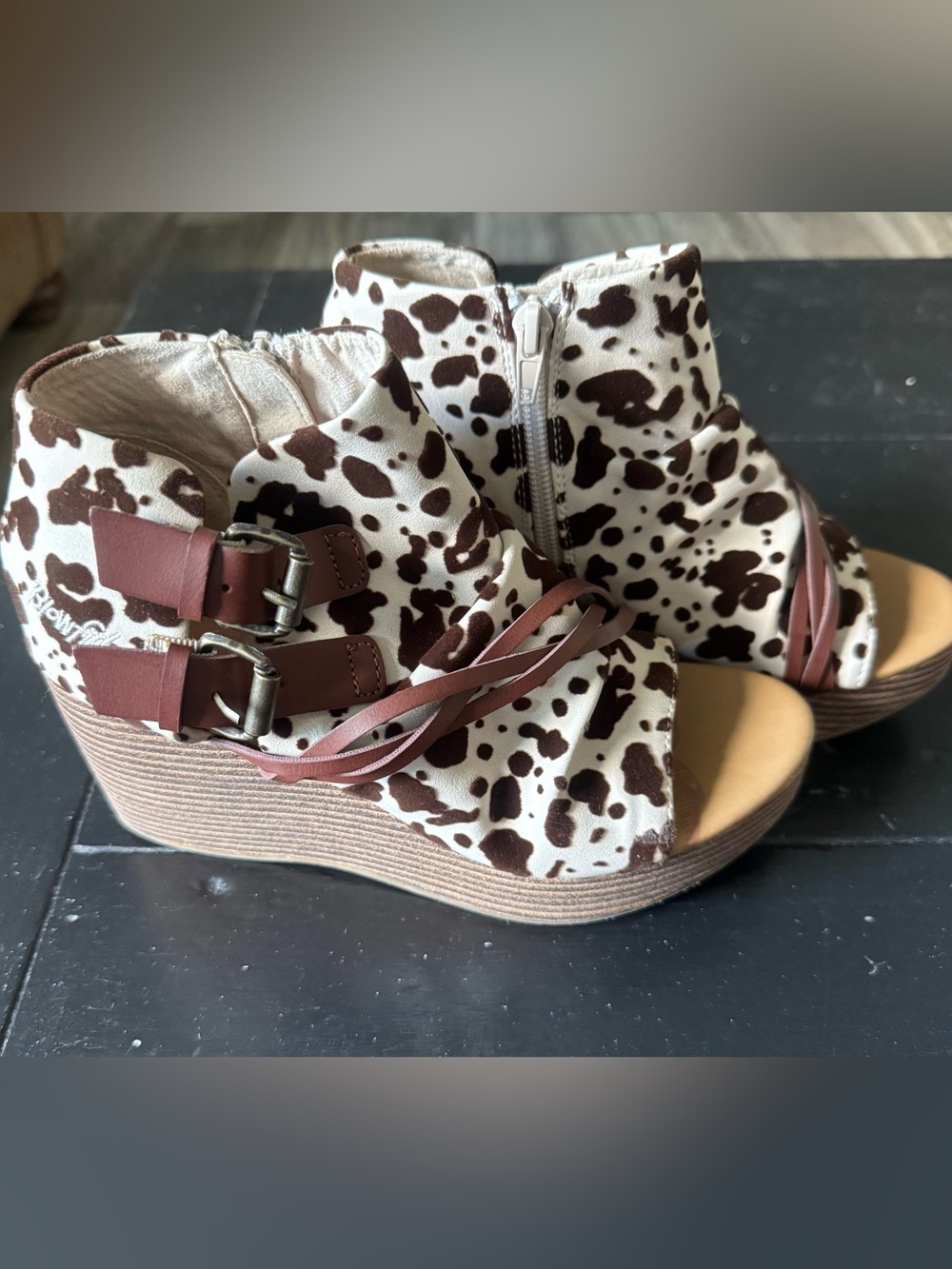 Blowfish Malibu Cloud Cowgirl Wedge Ankle Booties